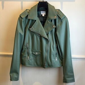 Nine West Sage Faux-Leather Jacket